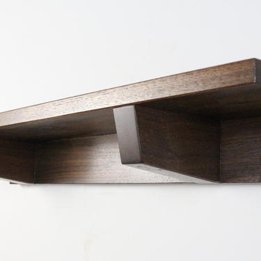 Single Walnut Floating Wall Entry Table Shelf Mid Century Studio Modern Style Finely Finished Ready to ship 