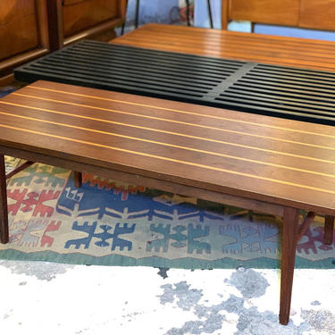 Walnut inlay coffee table 