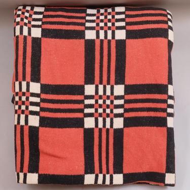 40s Esmond Camp Blanket Double Length Cotton Geometric 68&quot;x146&quot; 