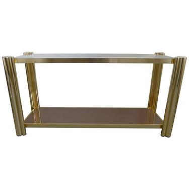Gleaming Brass Console, 1970s