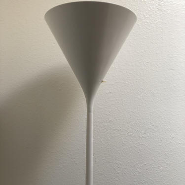 Walter Von Nessen Metal Conical Torchiere Floor Lamp 