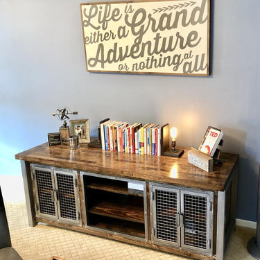 Industrial Console Credenza / Rustic Media Center / Urban Modern Entertainment Center / rustic office furniture / industrial home 