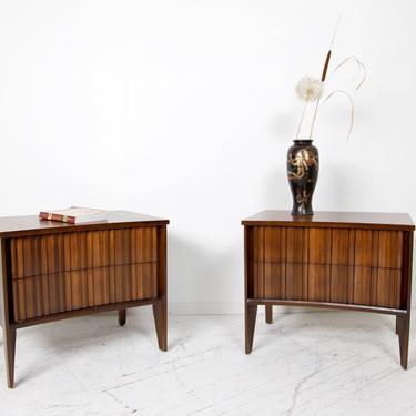 Pair of nightstands / End tables with 2 drawers by Unagusta furniture | Free delivery in NYC and Hudson areas 