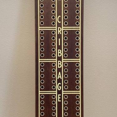 RESERVED FOR RUTH Vintage Large Wood Cornwall Cribbage Board 