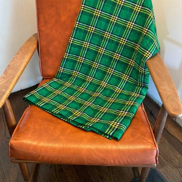 Vintage Green Tartan Plaid Picnic Blanket 