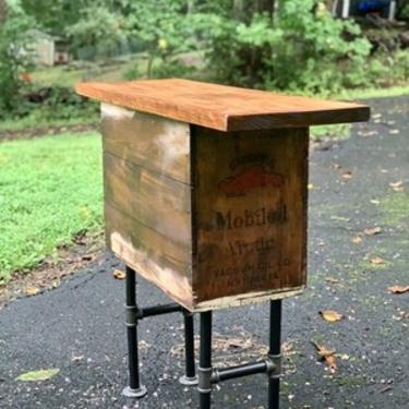 Rustic Console Table, Mobile Box, Reclaimed Wood