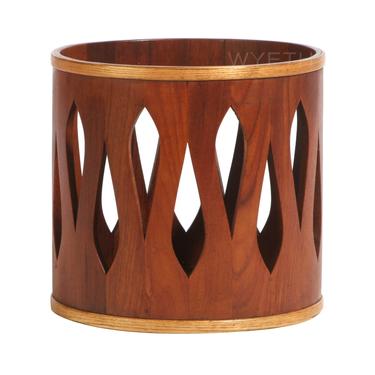 Wood Basket with Cutouts