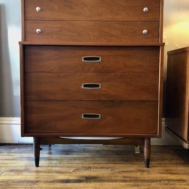 Walnut Tall Chest by Hooker Furniture 1960&#8217;s