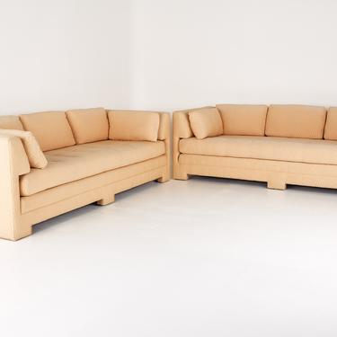 Interior Craft Mid Century Parsons Sofas - Pair - mcm 