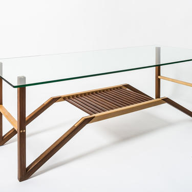 Modern Glass-Top Coffee Table 