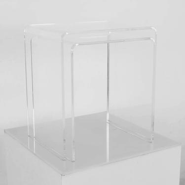 Mid Century Lucite Nesting Side End Tables - mcm 