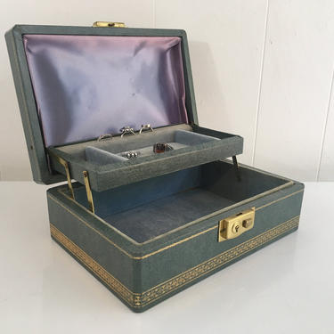 Vintage Blue Jewelry Box Ba