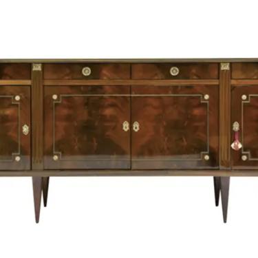 French Louis XVI Style Marble Top Enfilade Credenza Sideboard - Mid 20th C