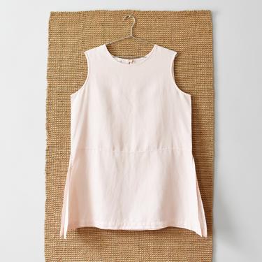 vintage Bryn Walker linen top, 90s pale pink sleeveless tunic, size L 