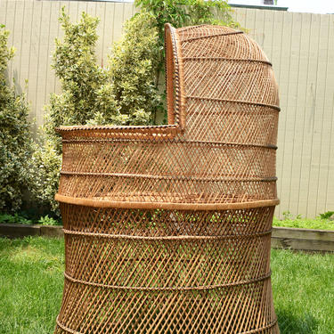 vintage wicker freestanding bassinet 