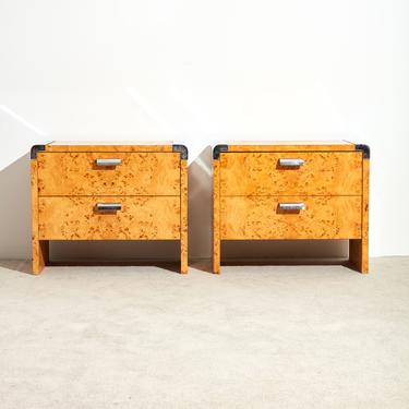 Burl Nightstands by Pace