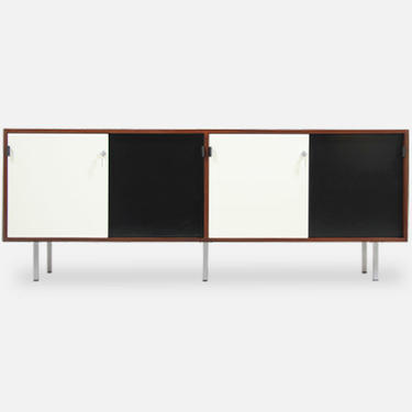 Florence Knoll Two-Tone Lacquered & Walnut Credenza
