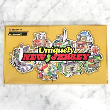 Vintage Board Game Retro 1980s Uniquely New Jersey + Yellow Pages + NJ + Jersey + Garden State + Multiple Players + Games + Home Decor 