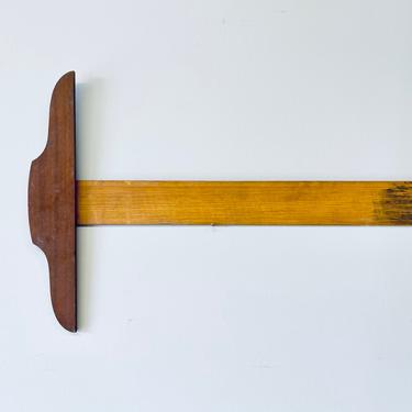 Wood T-Square | Antique Drafting Tool | Architectural Tool | Mantique | Wall Decor | Folk Art 