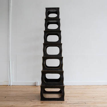 Chinese Black Lacquer Stacking Stands