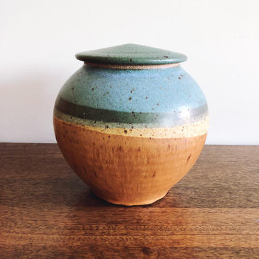 Vintage Studio Pottery Ceramic Lidded Jar 