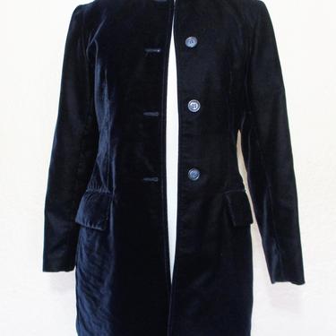 Vintage 1980s Lady Dana Velvet Jacket, Medium Women, Midnight Blue Velvet Evening Jacket 