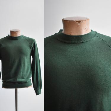Vintage Hunter Green Raglan Pullover 