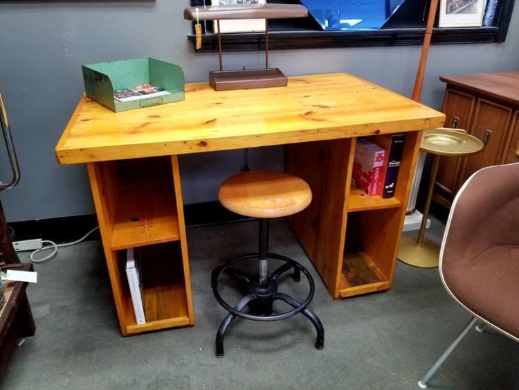 Vintage Industrial desk crafted from reclaimed wood