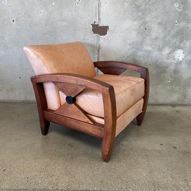 Thayer Coggin Vintage Leather Club Chair