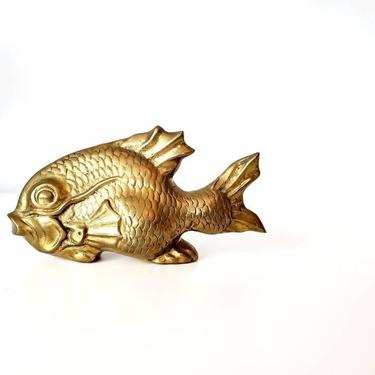 Vintage Large Brass Koi Fish - Fat Boy! 