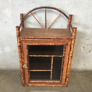 Vintage Rattan Wall Cabinet