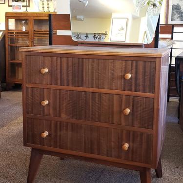 Item #MA141 Mid Century Rosewood Chest of Drawers w/ Tilt Mirror c.1950