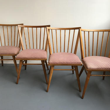 Set of four (4) mid century modern dining chairs 