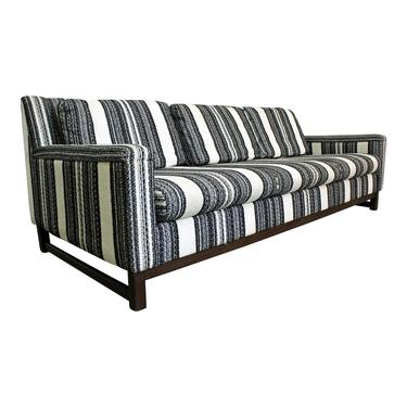 Mid-Century Danish Modern Striped 3-Seater Selig Imerial Sofa 