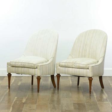 Pair Vintage Hollywood Regency Accent Chairs 