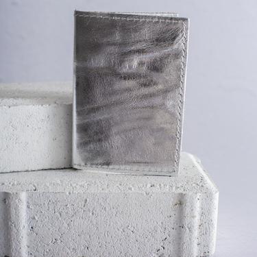 Silver Crinkle Folding Wallet