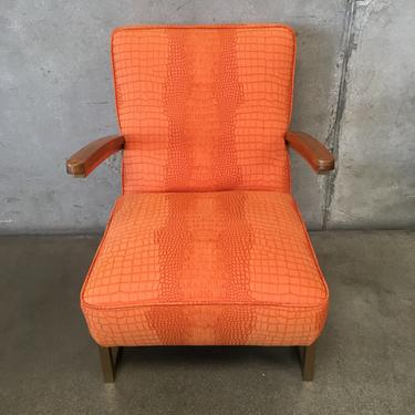 Faux Orange Alligator Chair
