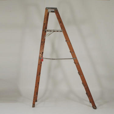 Early 20th Century Industrial Folding Ladder