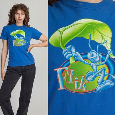90s A Bug's Life Flik Movie T Shirt - Small | Vintage Blue Disney Pixar Cartoon Graphic Tee 