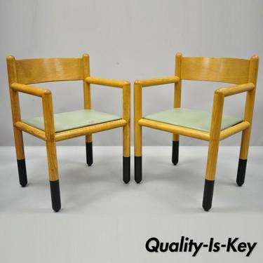 Pair of Vintage Sunar Hauserman Vignelli Acorn Mid Century Modern Arm Chairs