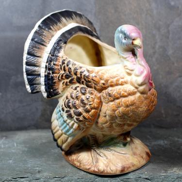 Vintage Napcoware Turkey Ceramic Planter - Turkey Centerpiece - Thanksgiving Table Decor - Made in Japan | FREE SHIPPING 