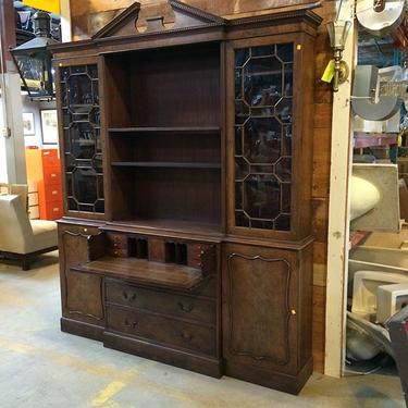 Great vintage China cabinet breakfront with desk. #vintage #china cabinet