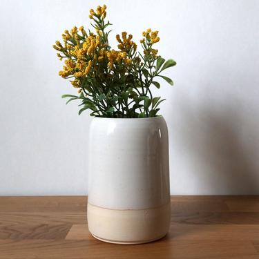 White Flower Vase / Ceramic Vase / Interior Design Items / Bud Vase / Gift for Her 