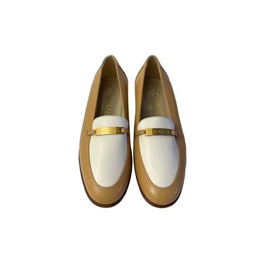 Chanel Nude and Cream Leather Loafers