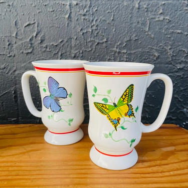 Pair of Butterfly Mugs