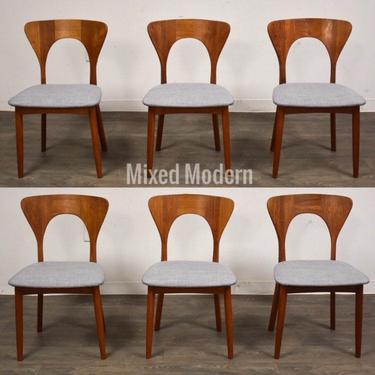 Koefoeds Hornslet Danish Teak “Peter” Dining Chairs - Set of 6 