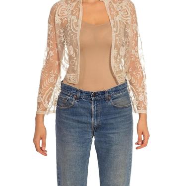 Victorian Off White Princess Lace Long Sleeves Jacket 