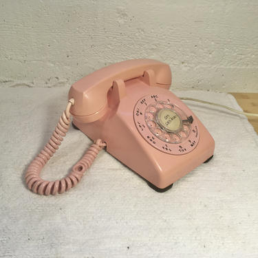 Pink Vintage 1959 Rotary Telephone Western Electric 500 Bell System 