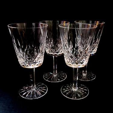4 Waterford Lismore White Wine Glasses 6 7/8" 