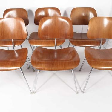 6 DCM Eames Chairs